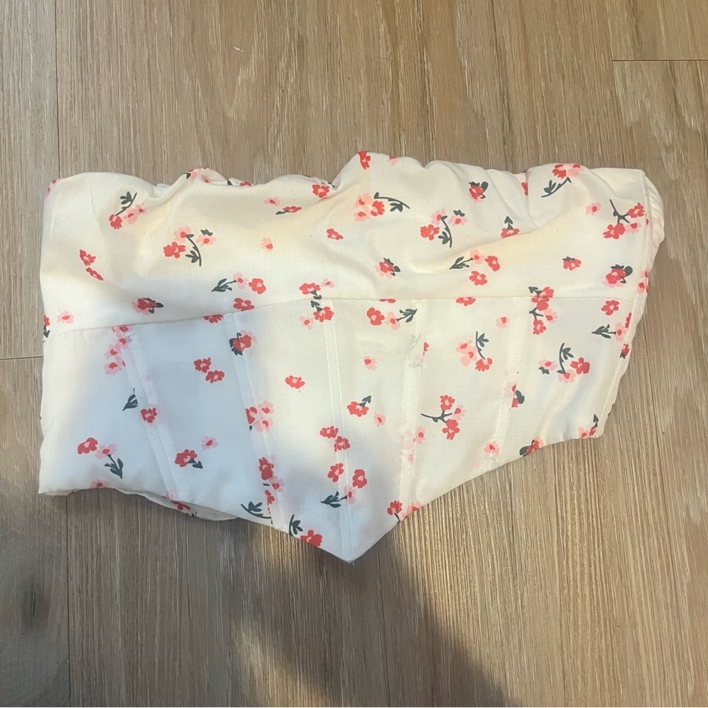 Floral Strapless Top